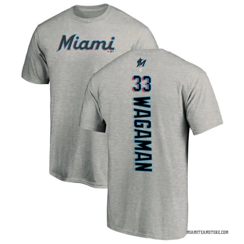 Eric Wagaman Youth Ash Miami Marlins Backer T-Shirt -
