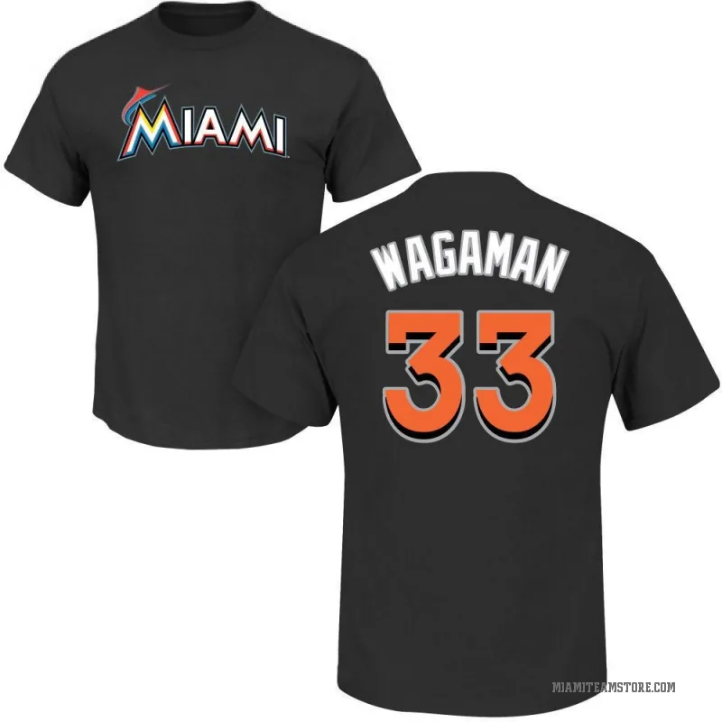 Eric Wagaman Youth Black Miami Marlins Roster T-Shirt -