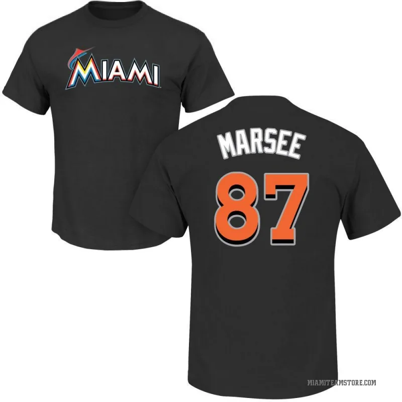 Jakob Marsee Youth Black Miami Marlins Roster T-Shirt -