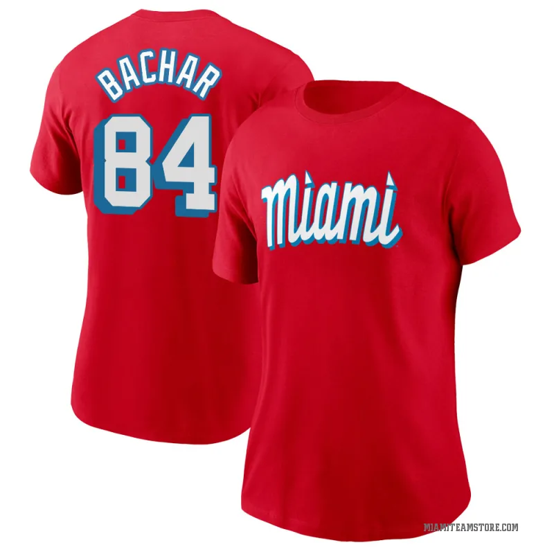 Lake Bachar Women's Red Miami Marlins City Connect T-Shirt