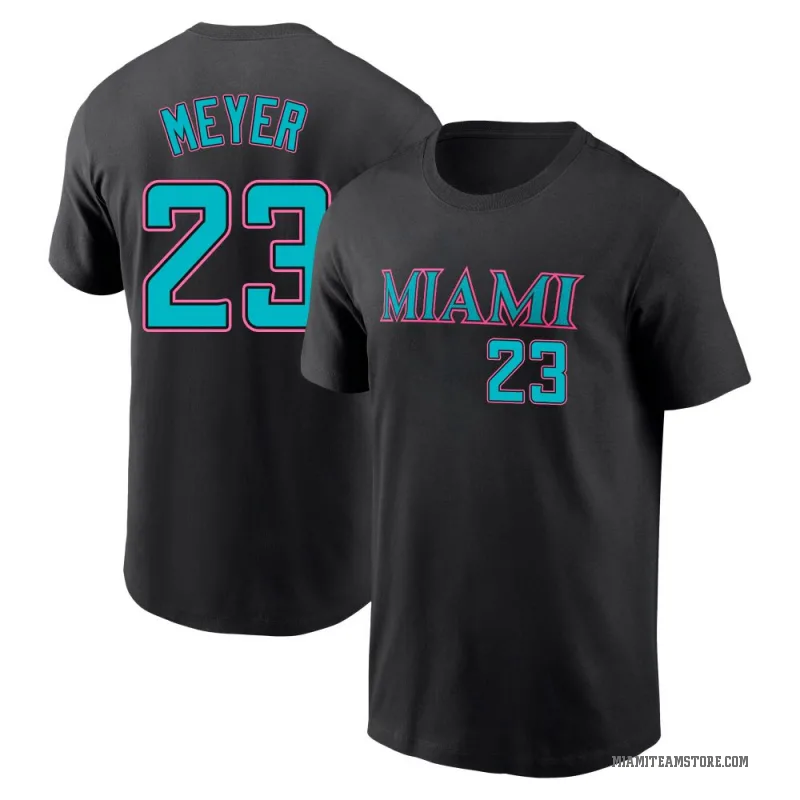 Max Meyer Men's Black Miami Marlins 2025 City Connect Fuse T-Shirt