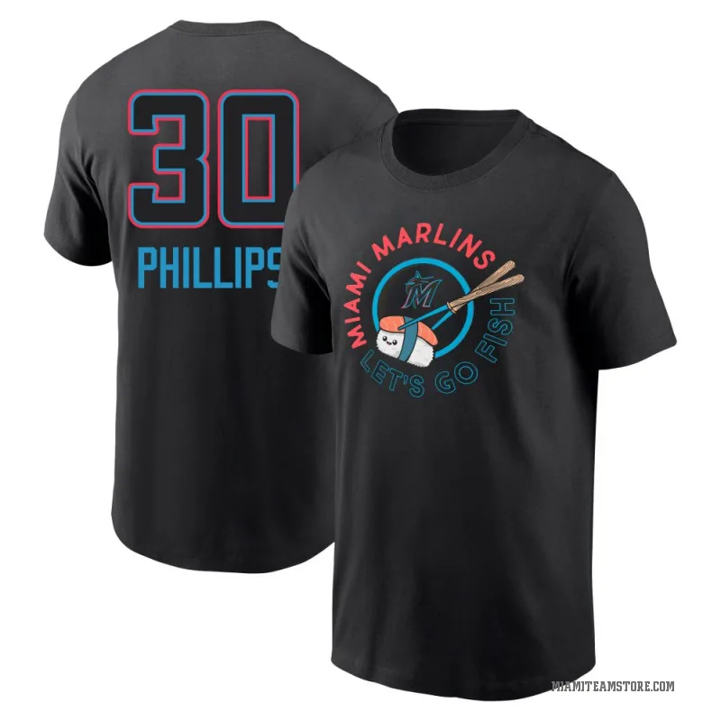 Tyler Phillips Youth Black Miami Marlins Let's Go Fish T-Shirt