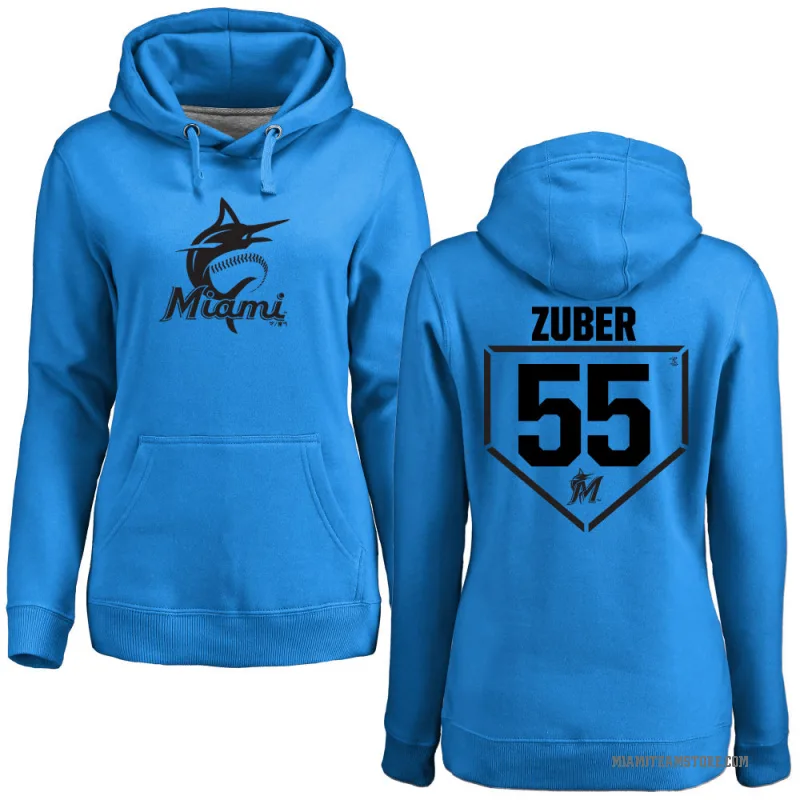 Tyler Zuber Women's Orange Miami Marlins Branded RBI Pullover Hoodie -